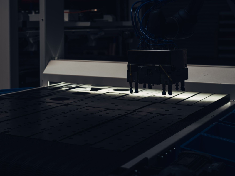 automated sorting line of laser-cut parts